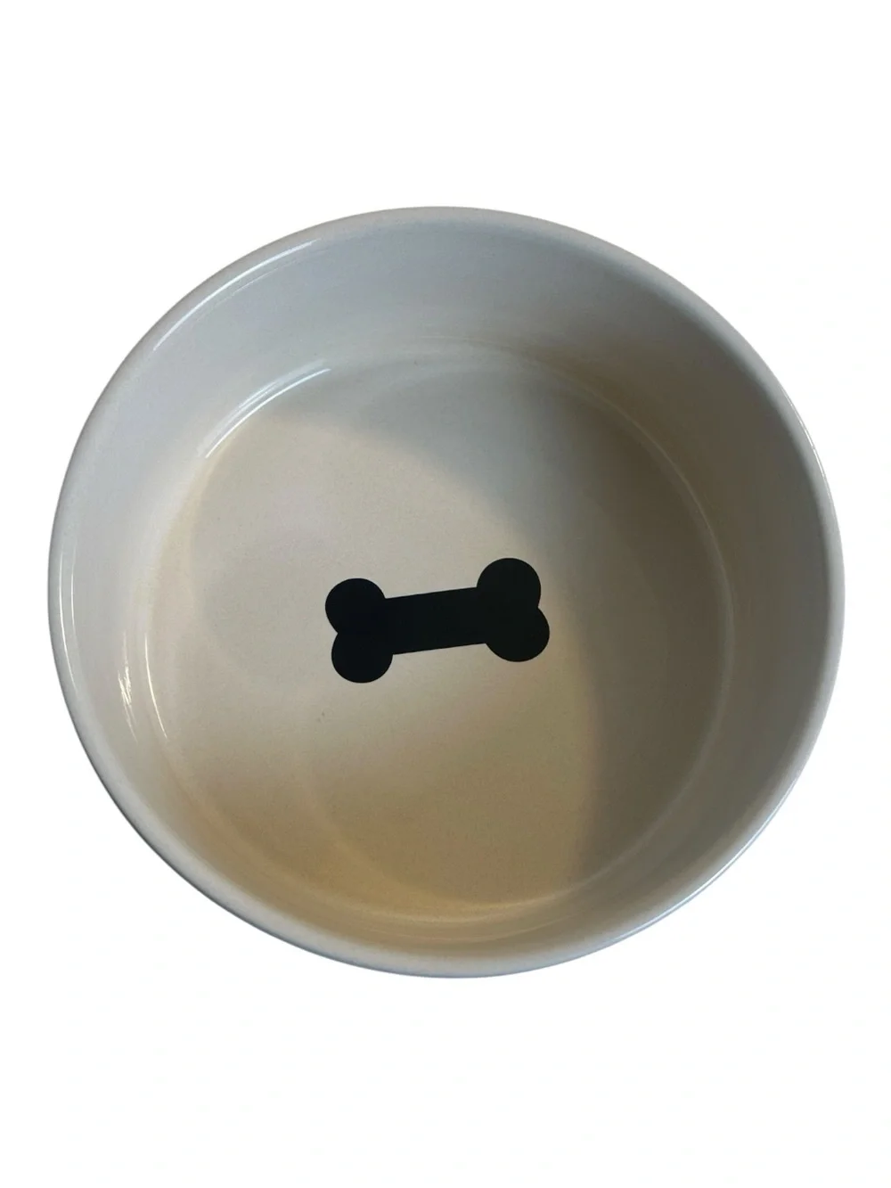 Large WOOF Stoneware Petrageous Designs Dog Food Or Water Bowl